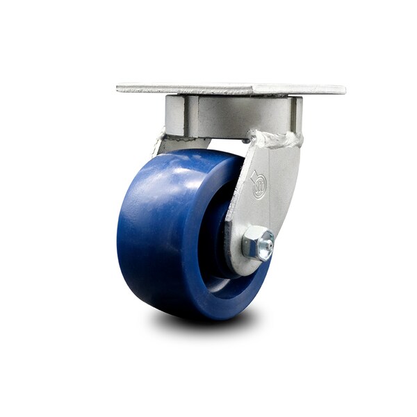 4 Inch Kingpinless Solid Poly Wheel Swivel Top Plate Caster
